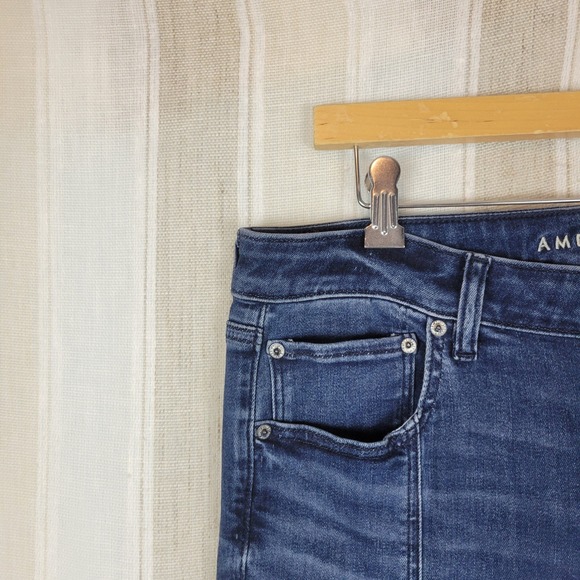 American Eagle Next Level Stretch Festival Flare Jeans Blue Size 18 Bootcut - Picture 2 of 12